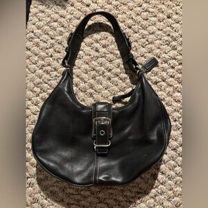 Coach Black Leather Shoulder Bag